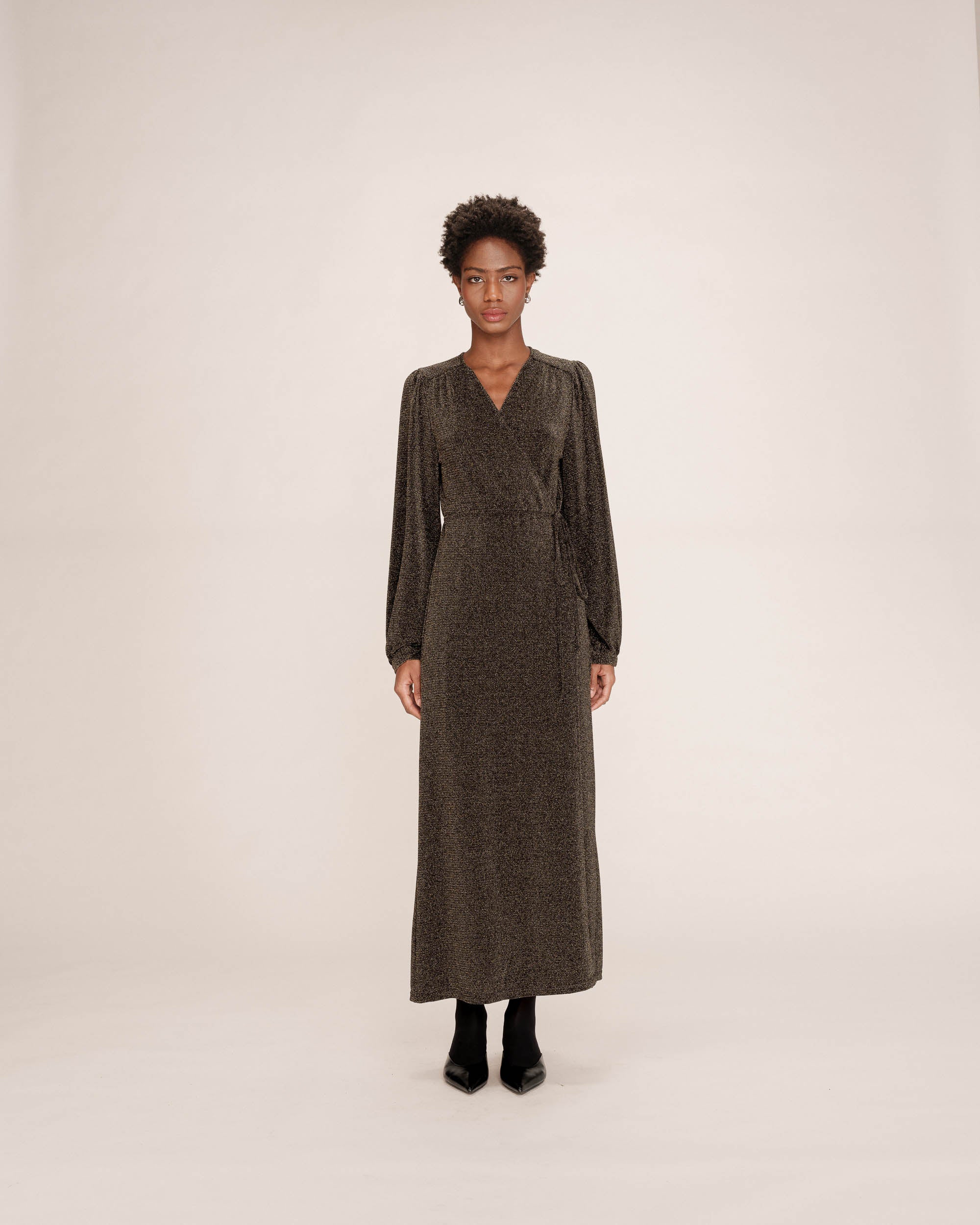 Vestido TALIA gris metalizado Grace and Mila.