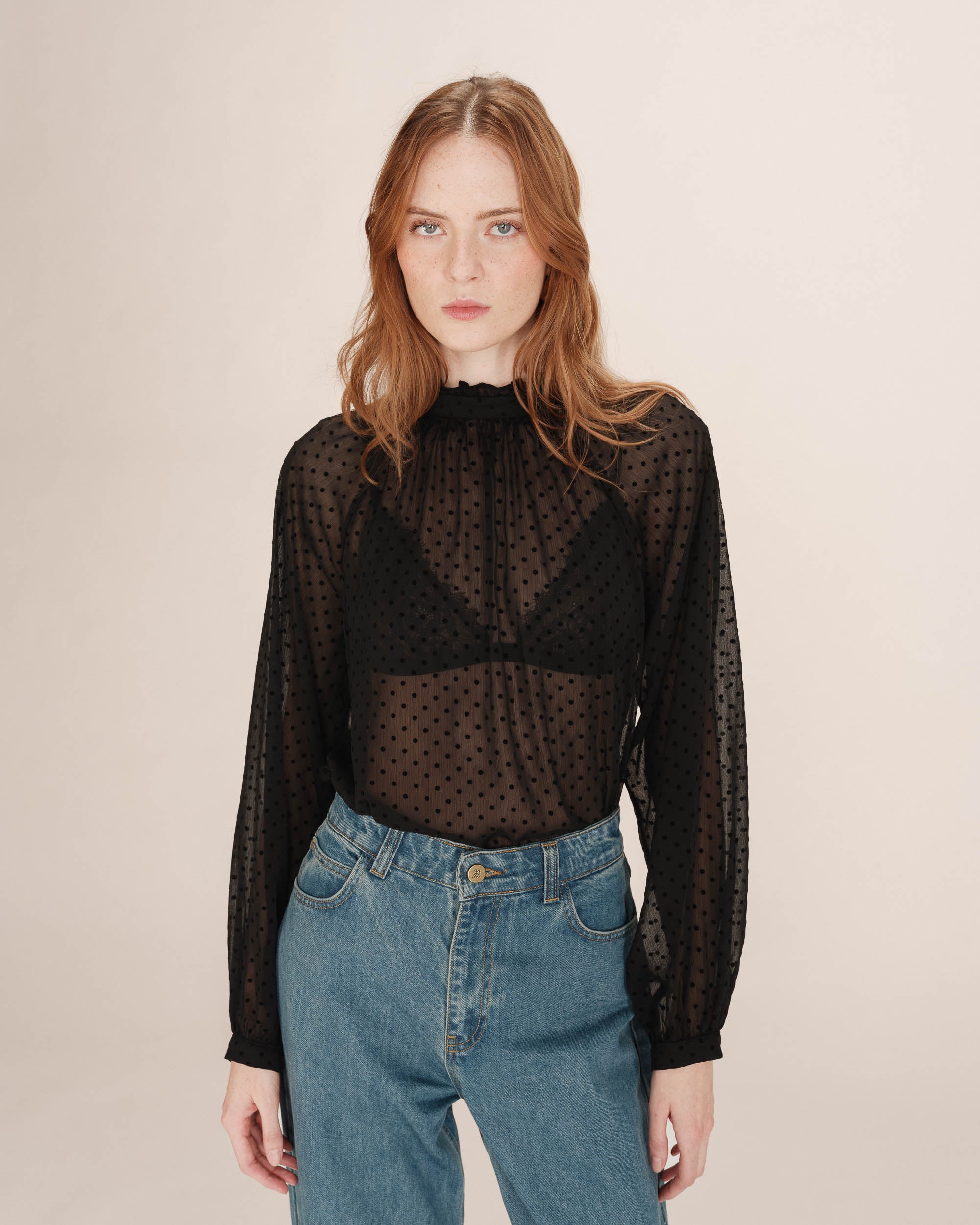Blusa TALLY negra Grace and Mila.
