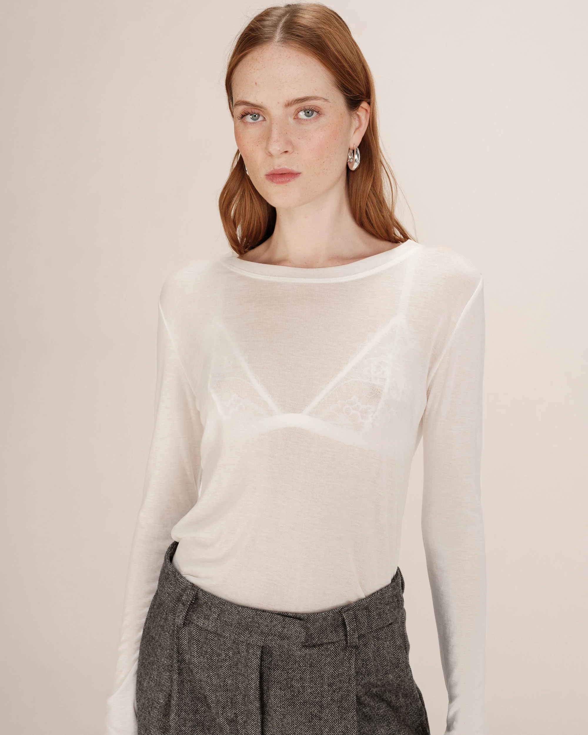 Camiseta TONI marfil Grace and Mila.