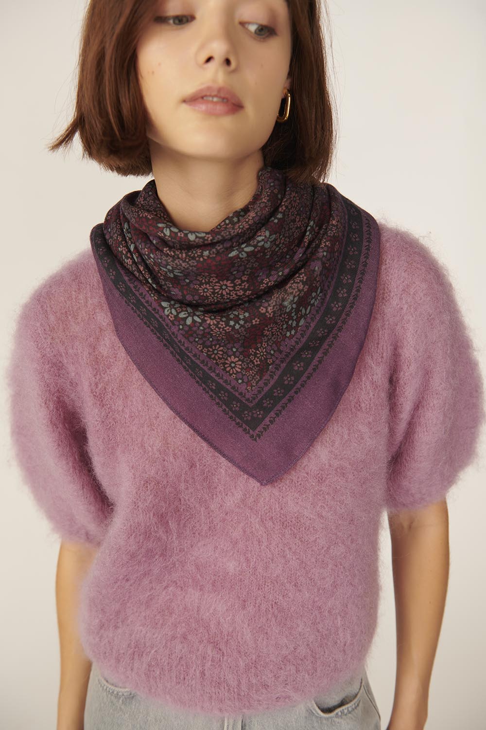 Foulard NYDOU flores rosas Des Petits Hauts.