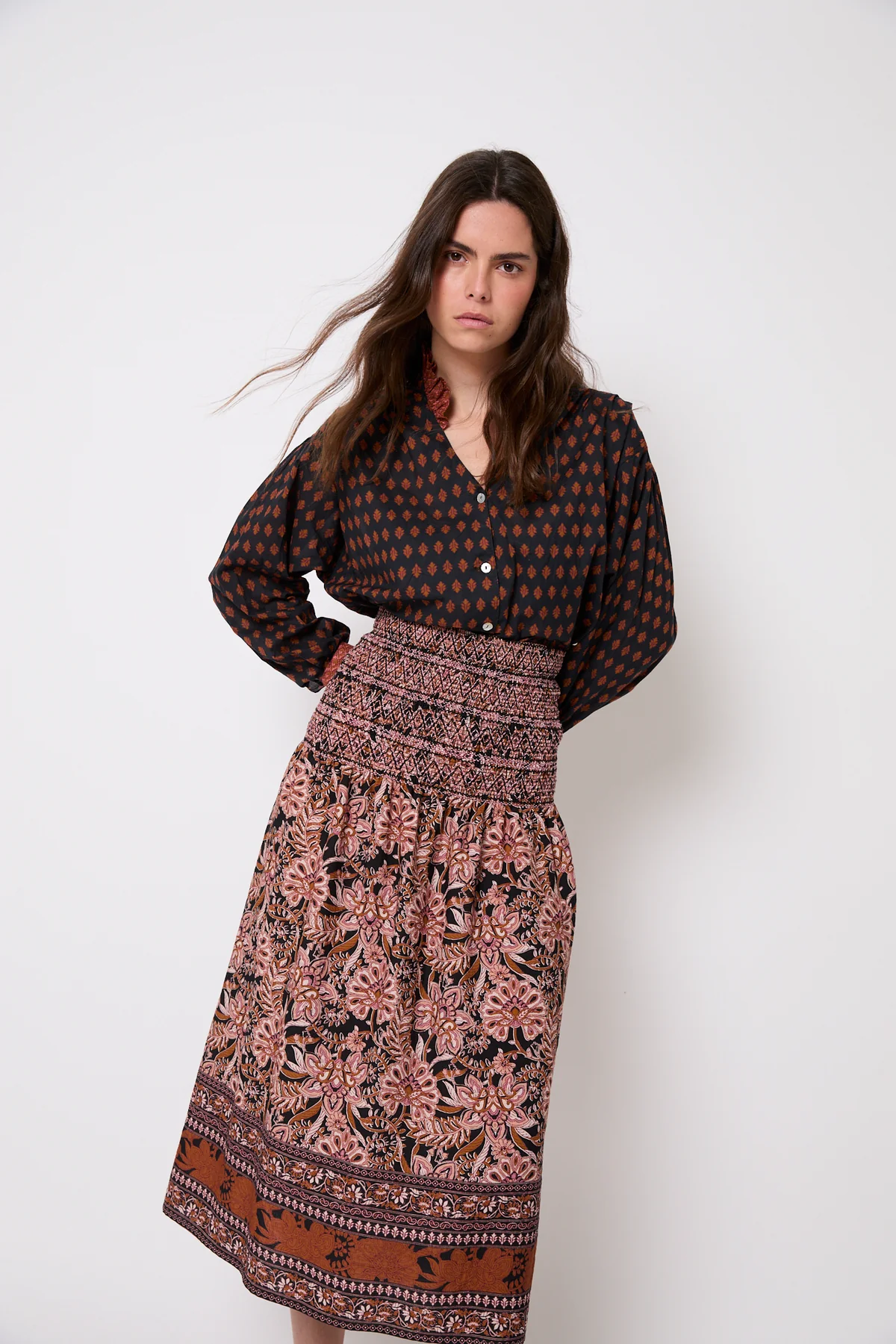 Falda NIDO GRECA camel Sophie and Lu.