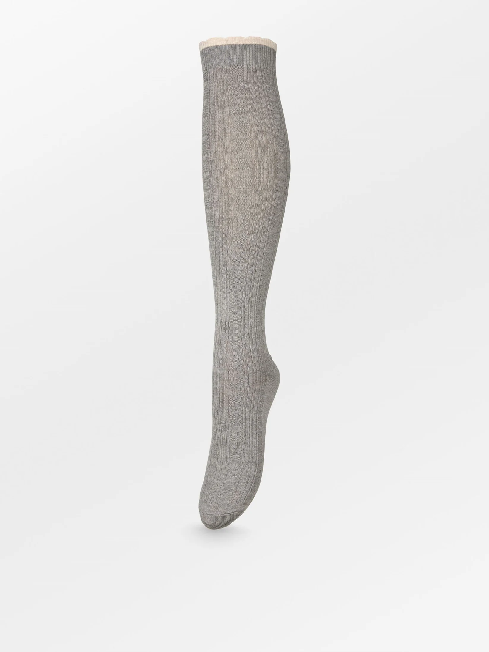 Calcetín alto SCALLOP gris Beck söndergaard.