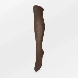 Calcetín alto SCALLOP marrón Beck söndergaard.