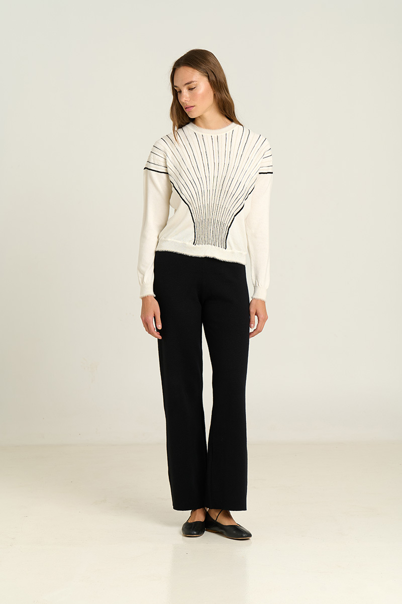 Jersey cuello redondo tejido radial Sita Murt.