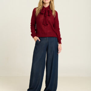 Suéter con  lazo granate Sita Murt.555602 0108