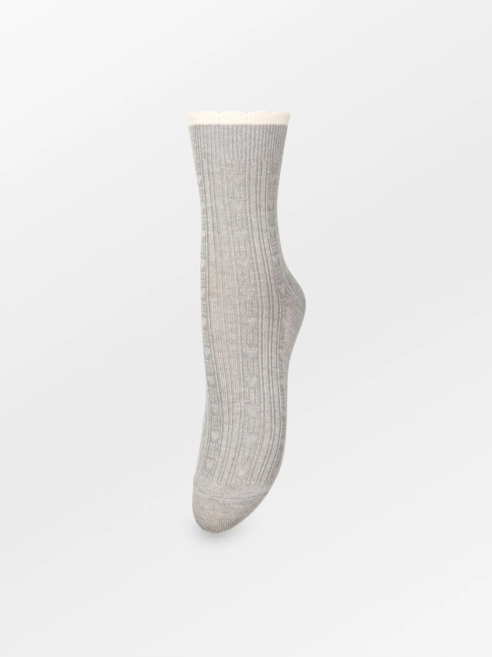 Calcetín SCALLOP gris Beck söndergaard.