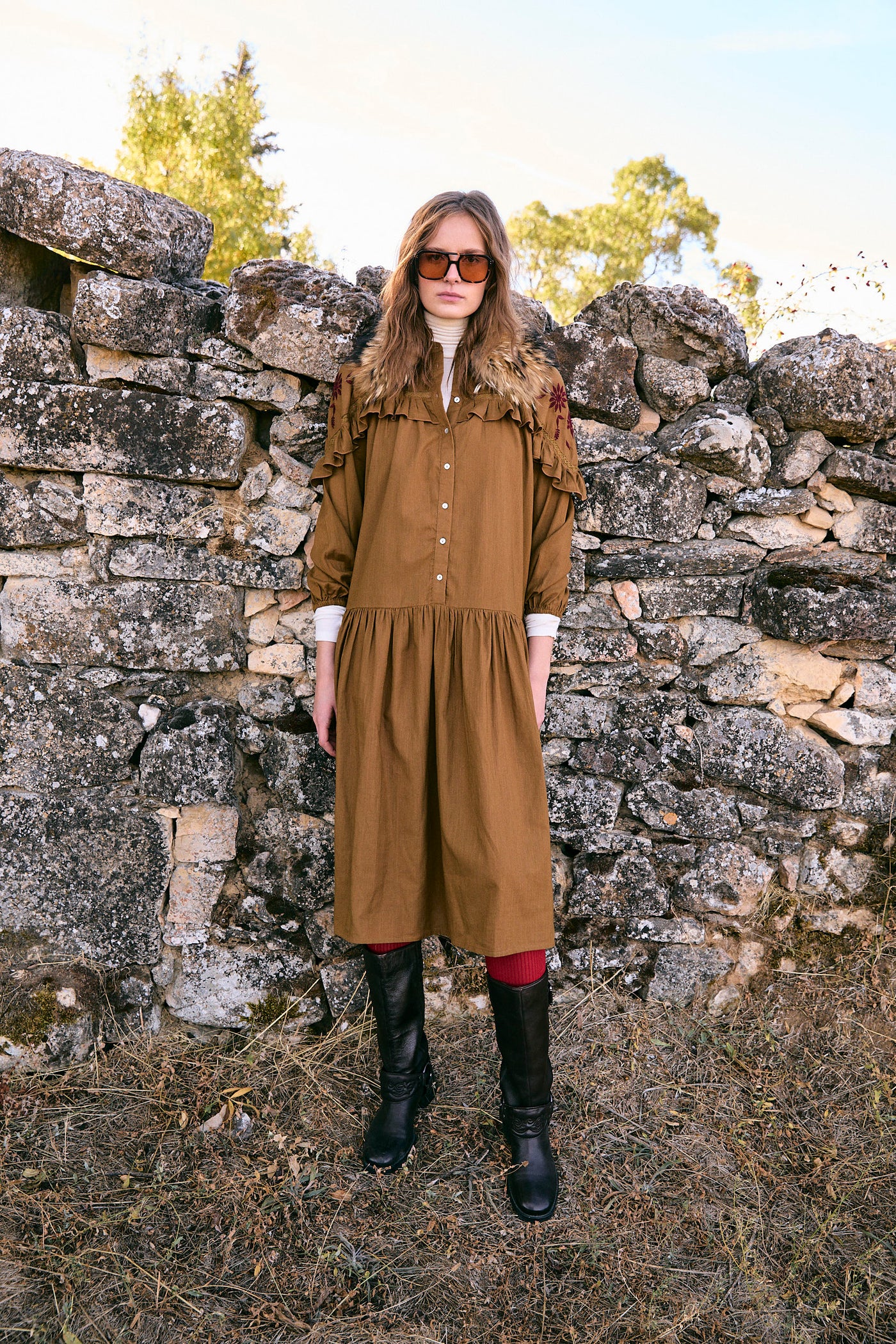 Vestido TRUJILLO kaki Sophie and Lucie.