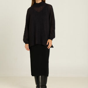 Vestido dos piezas de punto negro Sita Murt.