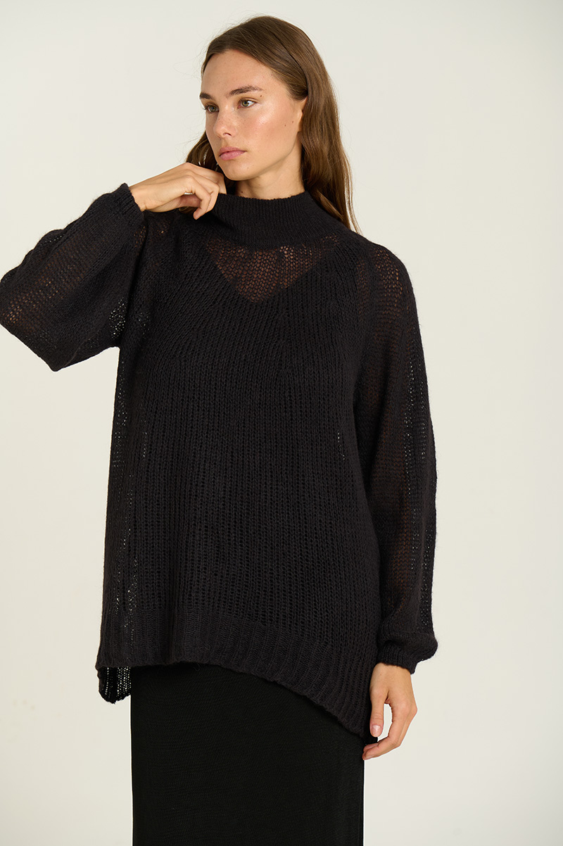 Vestido dos piezas de punto negro Sita Murt.