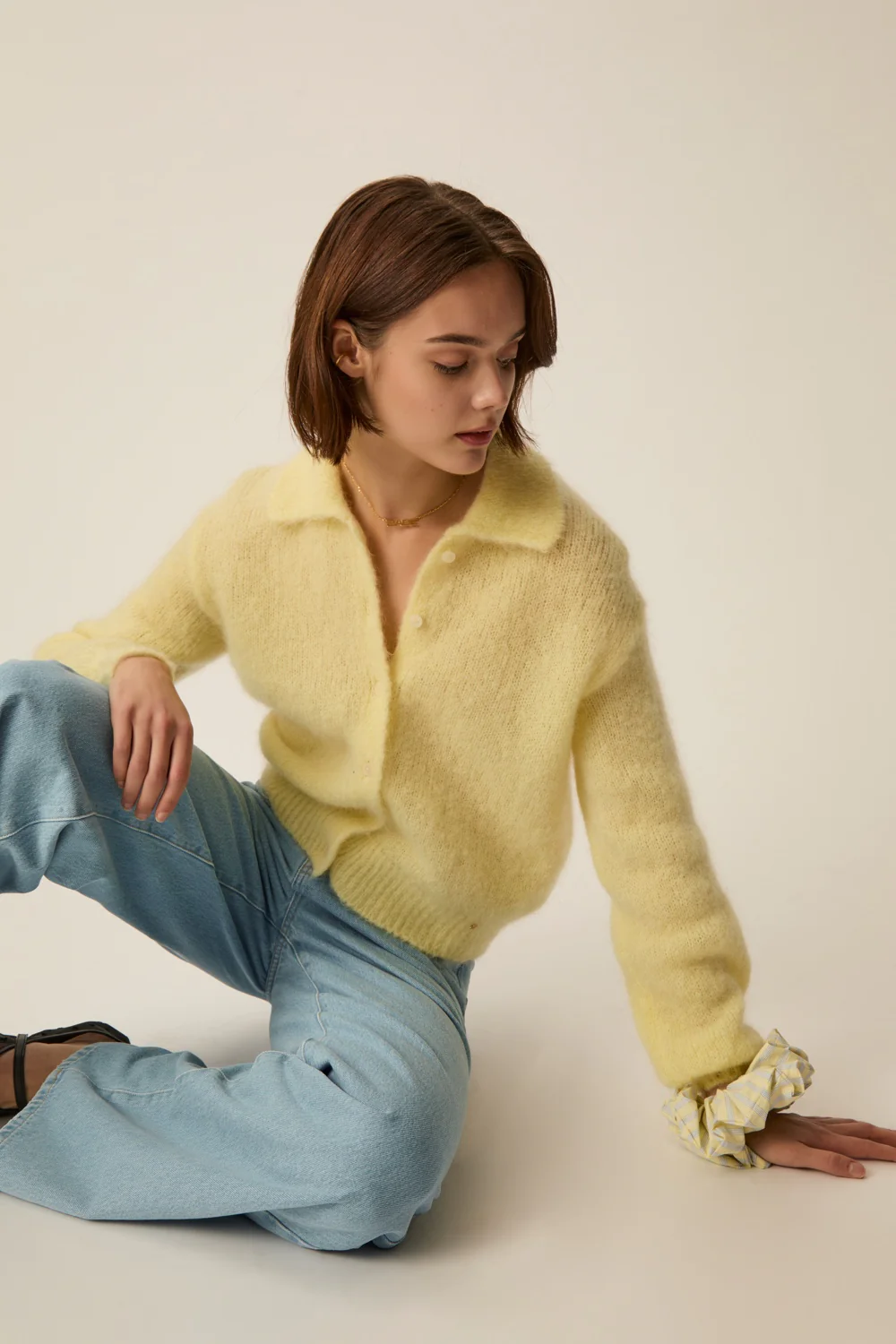 cardigan ALPOLO mantequilla Des Petits Hauts.