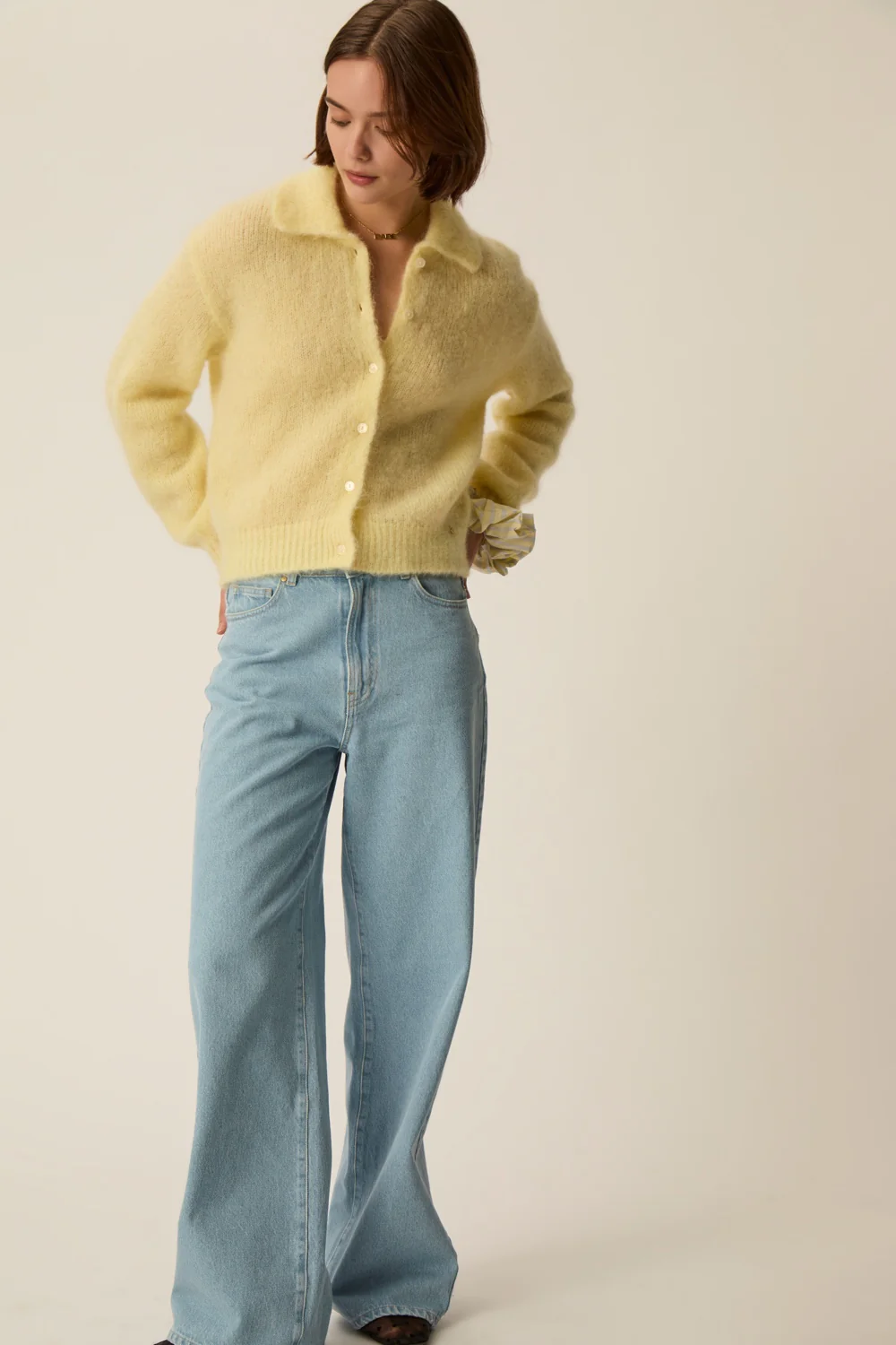 cardigan ALPOLO mantequilla Des Petits Hauts.