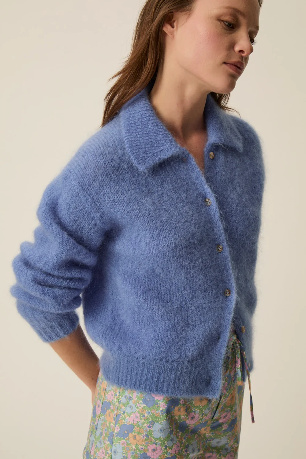 cardigan ALPOLO azul Des Petits Hauts.