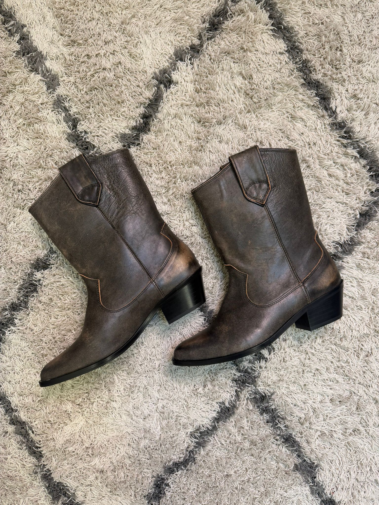 Bota cowboy SASELINE gris ANONYMOUS.