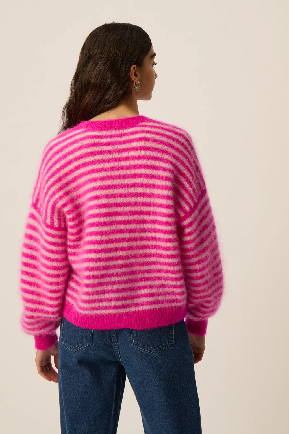 Cardigan ALVARO fuchsia Des Petits Hauts.