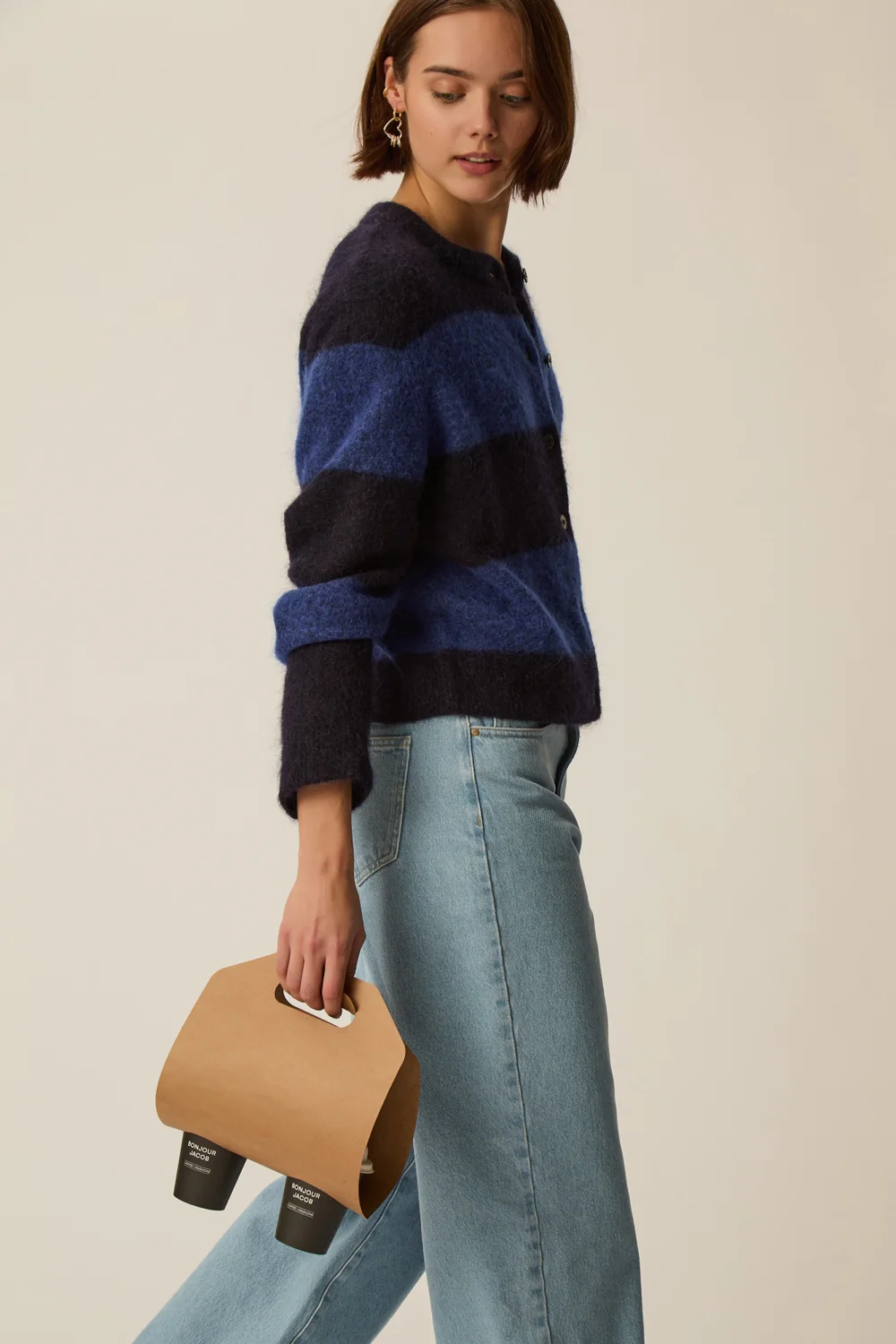 Cárdigan DOMETTE azul Des Petits Hauts.