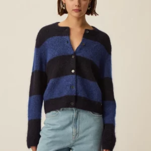 Cárdigan DOMETTE azul Des Petits Hauts.