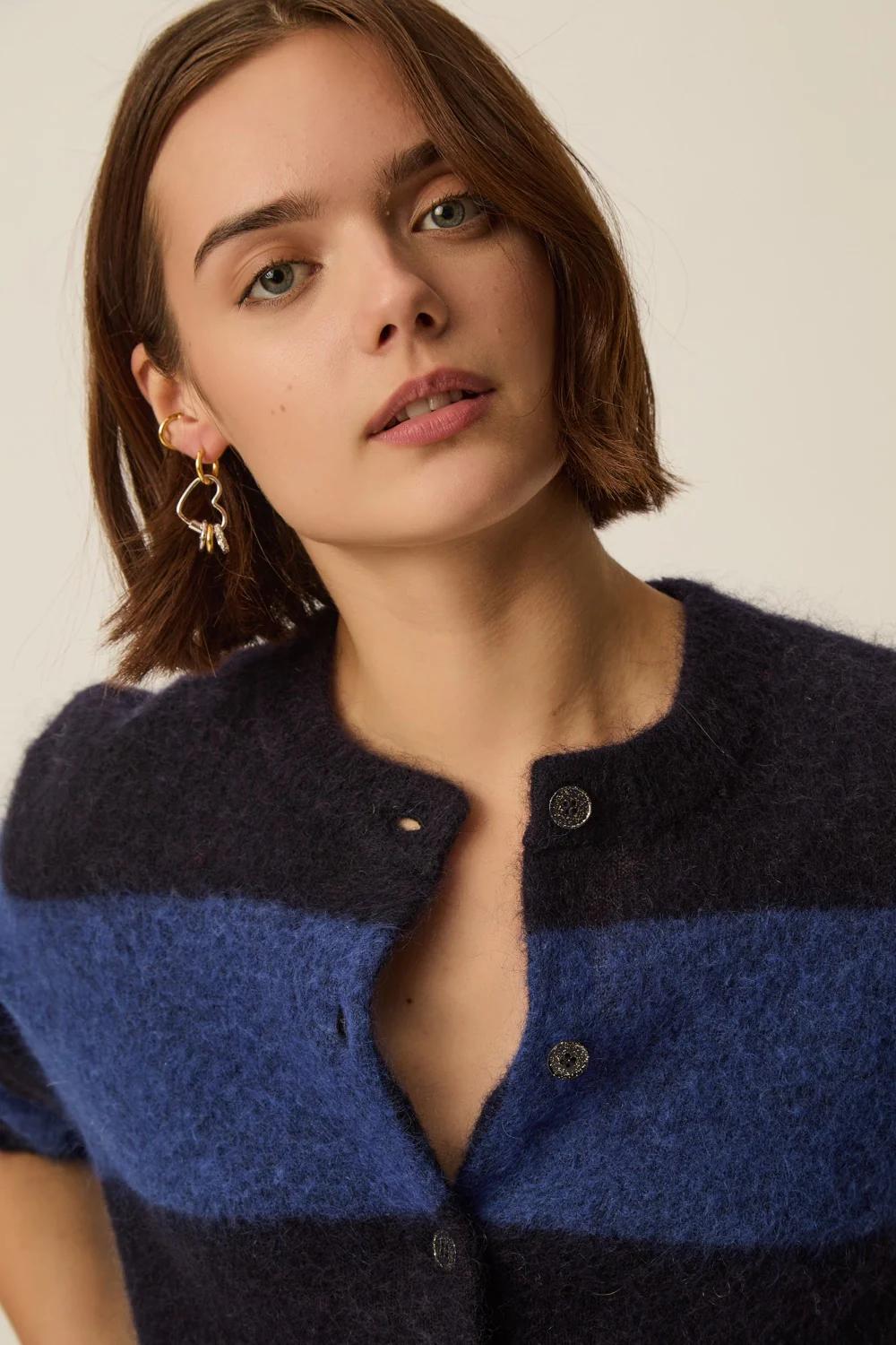 Cárdigan DOMETTE azul Des Petits Hauts.