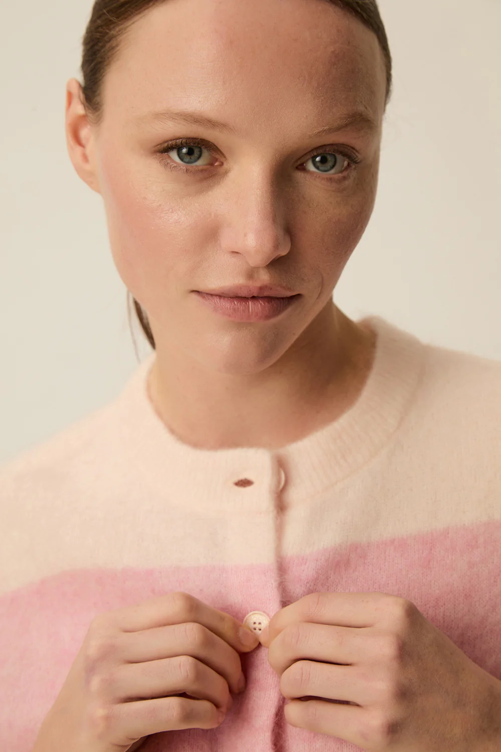 Cardigan DOMETTE rosa Des Petits Hauts.