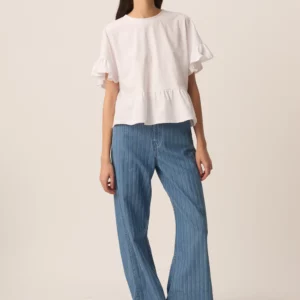 Pantalón LISE denim rayas Des Petits Hauts.