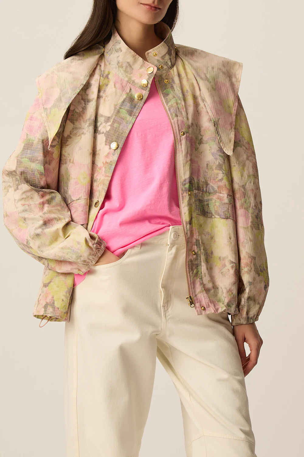 Parka YLANG flores Des Petits Hauts.