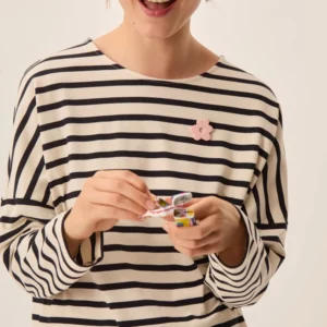 Camiseta FILLY rayas negras Des Petits Hauts.