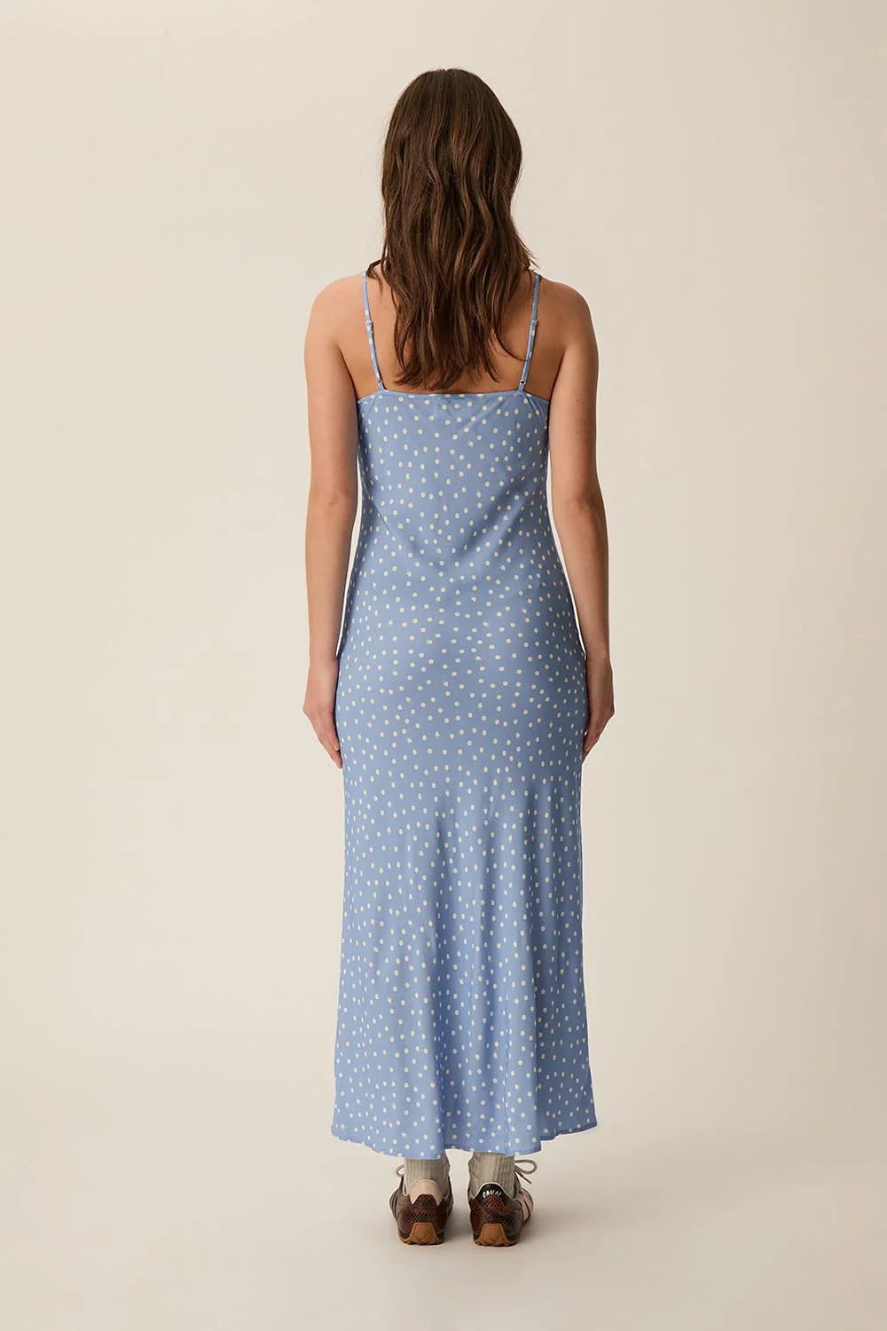 Vestido TOURNESOL azul lunares Des Petits Hauts.