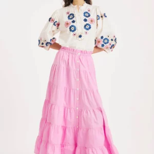 Blusa AMANTINA cruda flores Antik Batik.