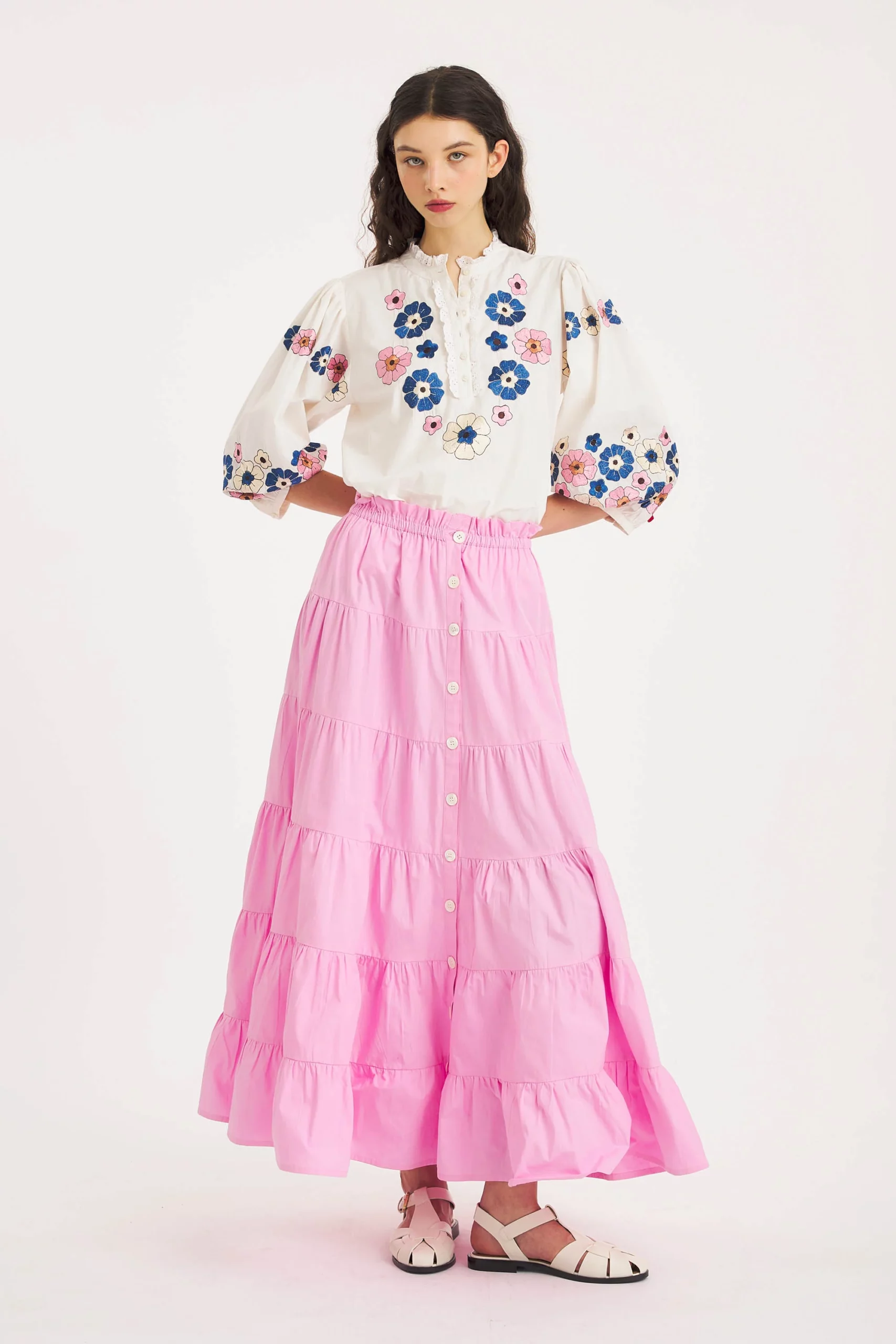 Blusa AMANTINA cruda flores Antik Batik.