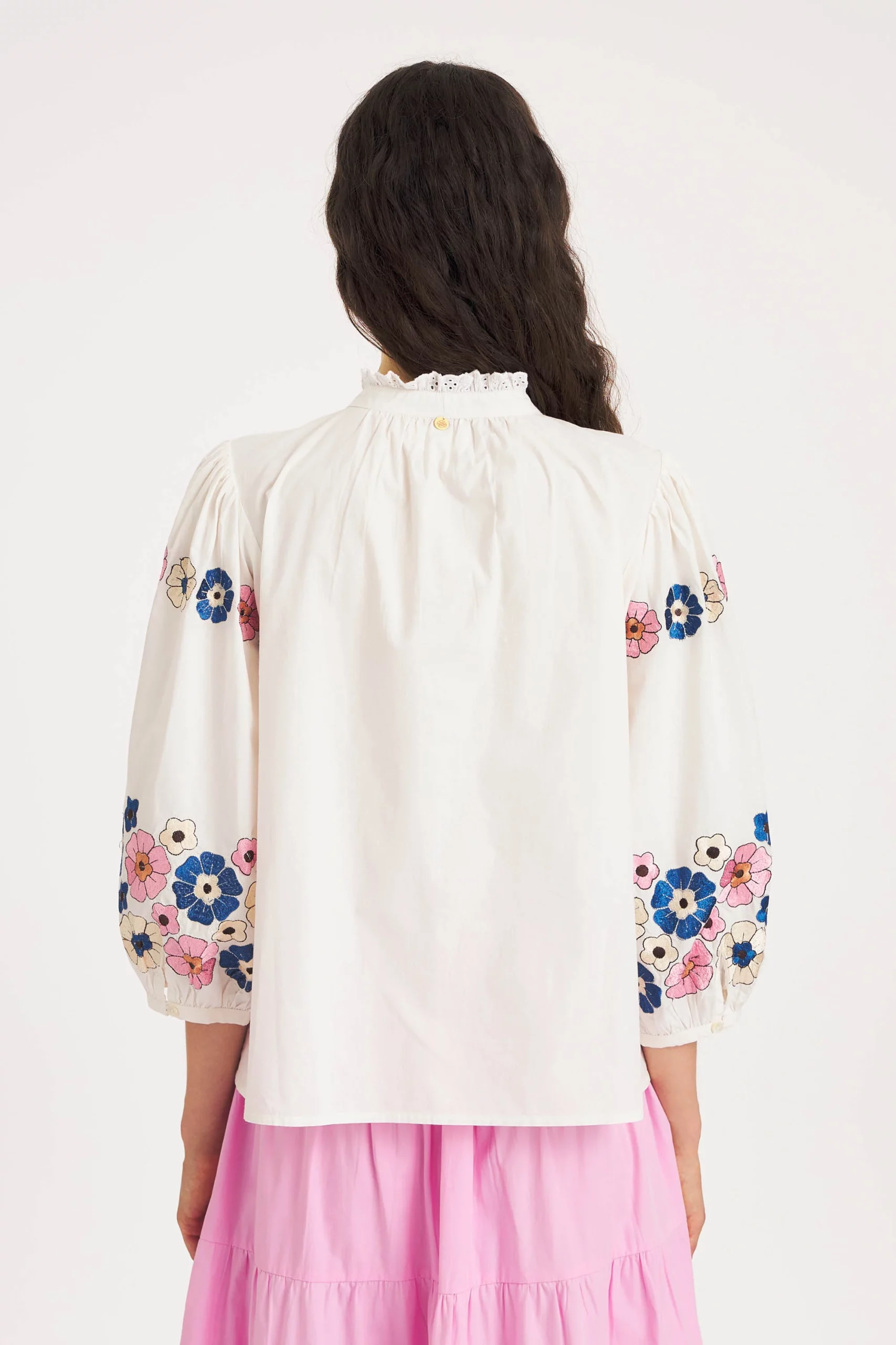 Blusa AMANTINA cruda flores Antik Batik.