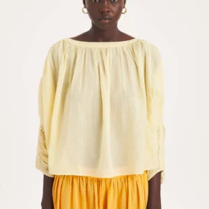 Camisa FRUTI amarillo pastel  Antik Batik.