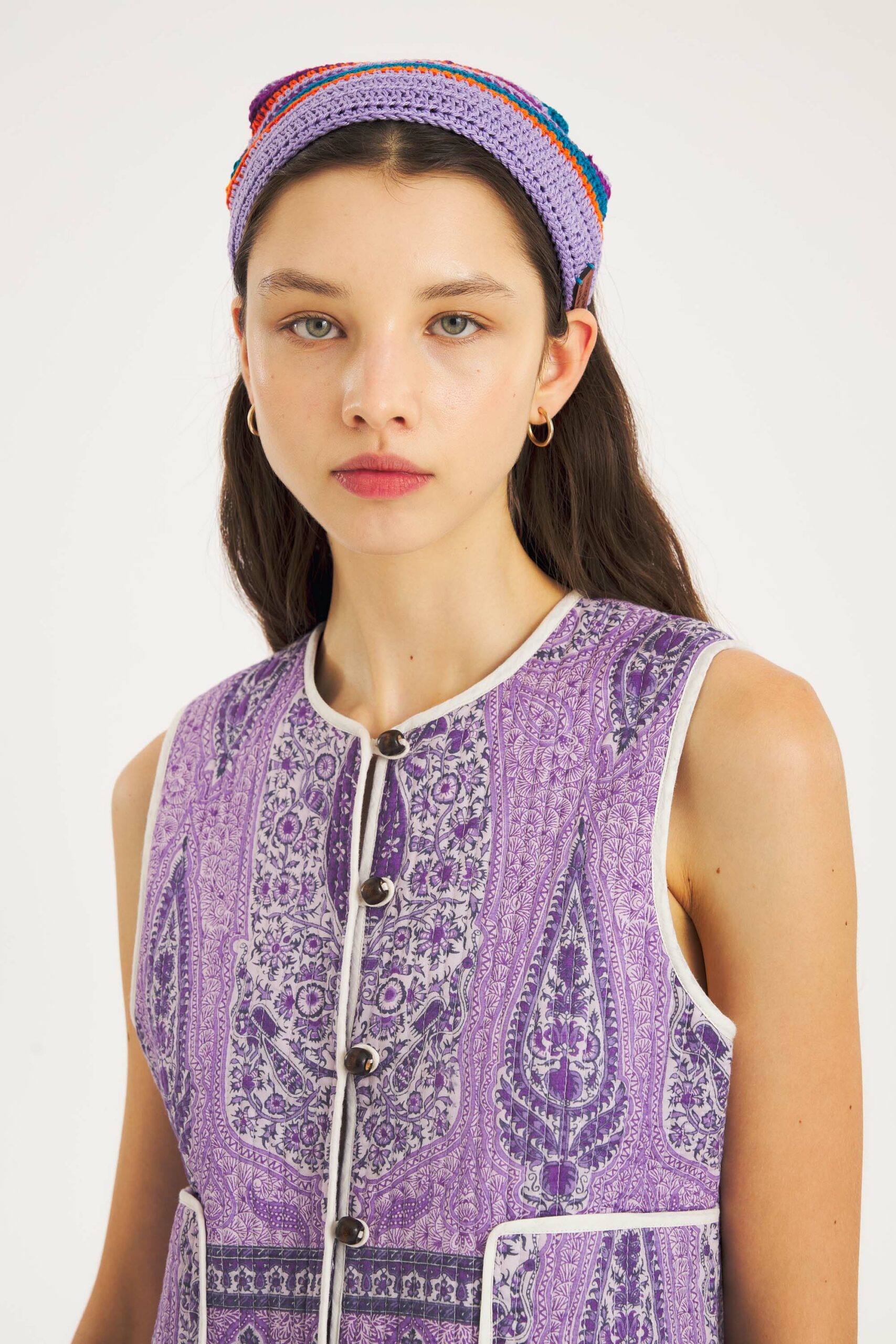 Chaleco TAJARA malva Antik Batik.