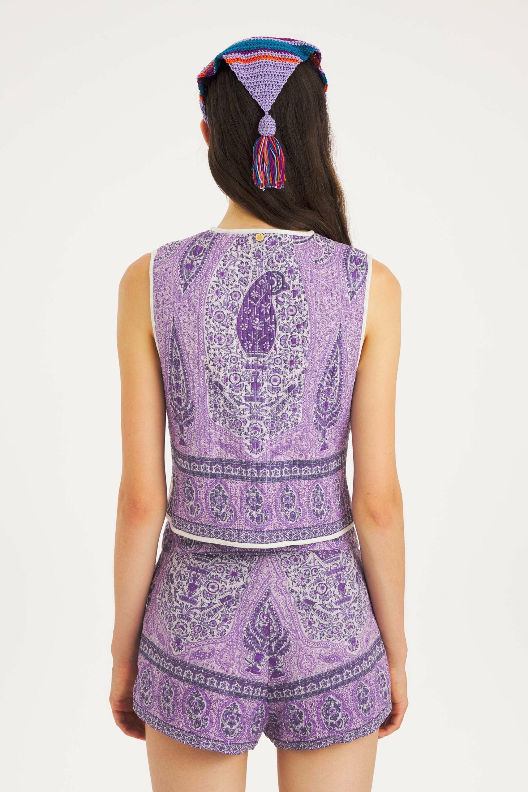 Chaleco TAJARA malva Antik Batik.