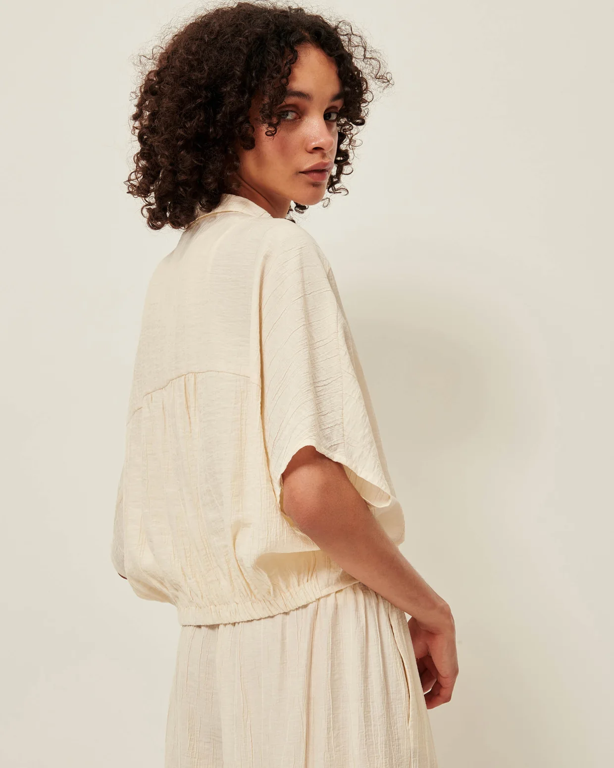 Camisa ALFASSA marfil Sessùn.