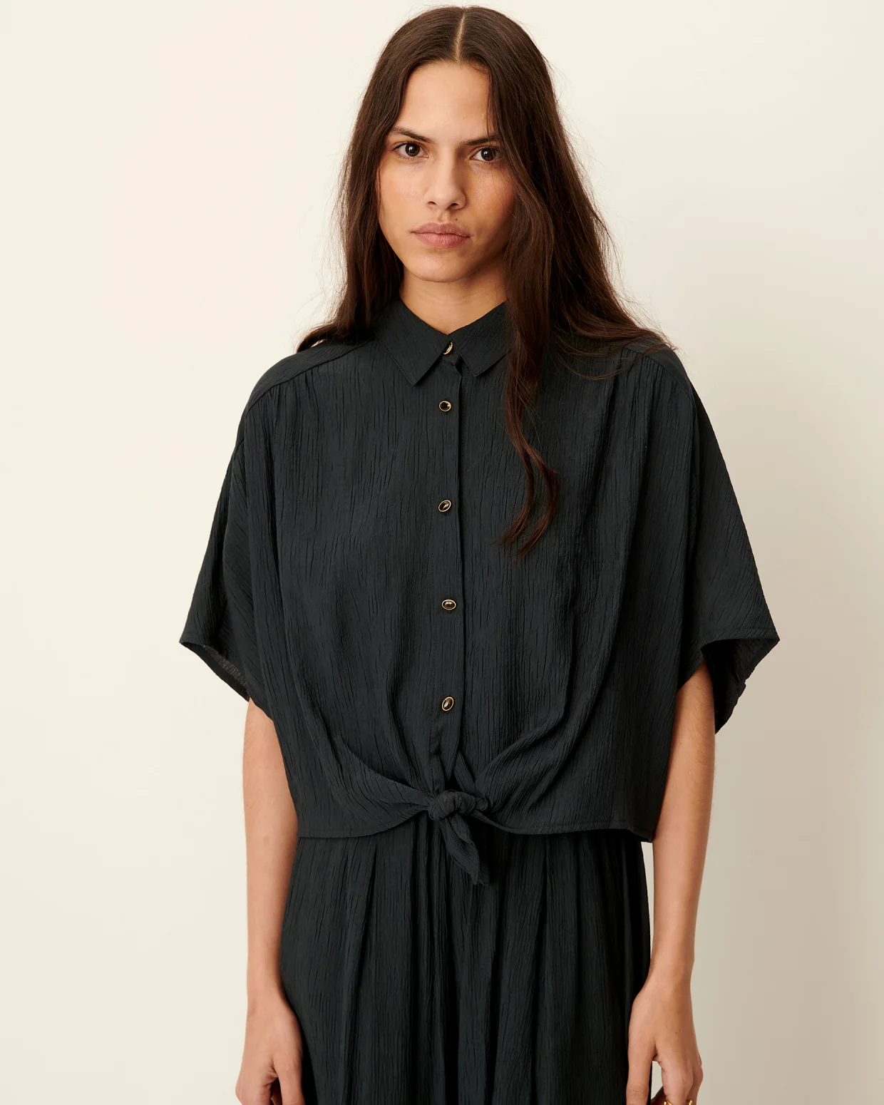 Camisa ALFASSA verde ahumado Sessùn.