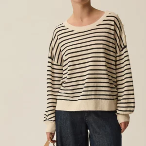 Jersey BRADY rayas marino Des Petits Hauts.