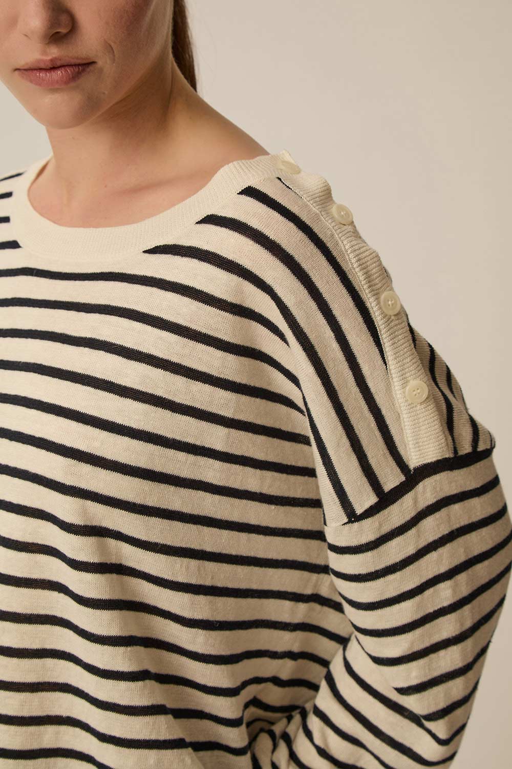 Jersey BRADY rayas marino Des Petits Hauts.