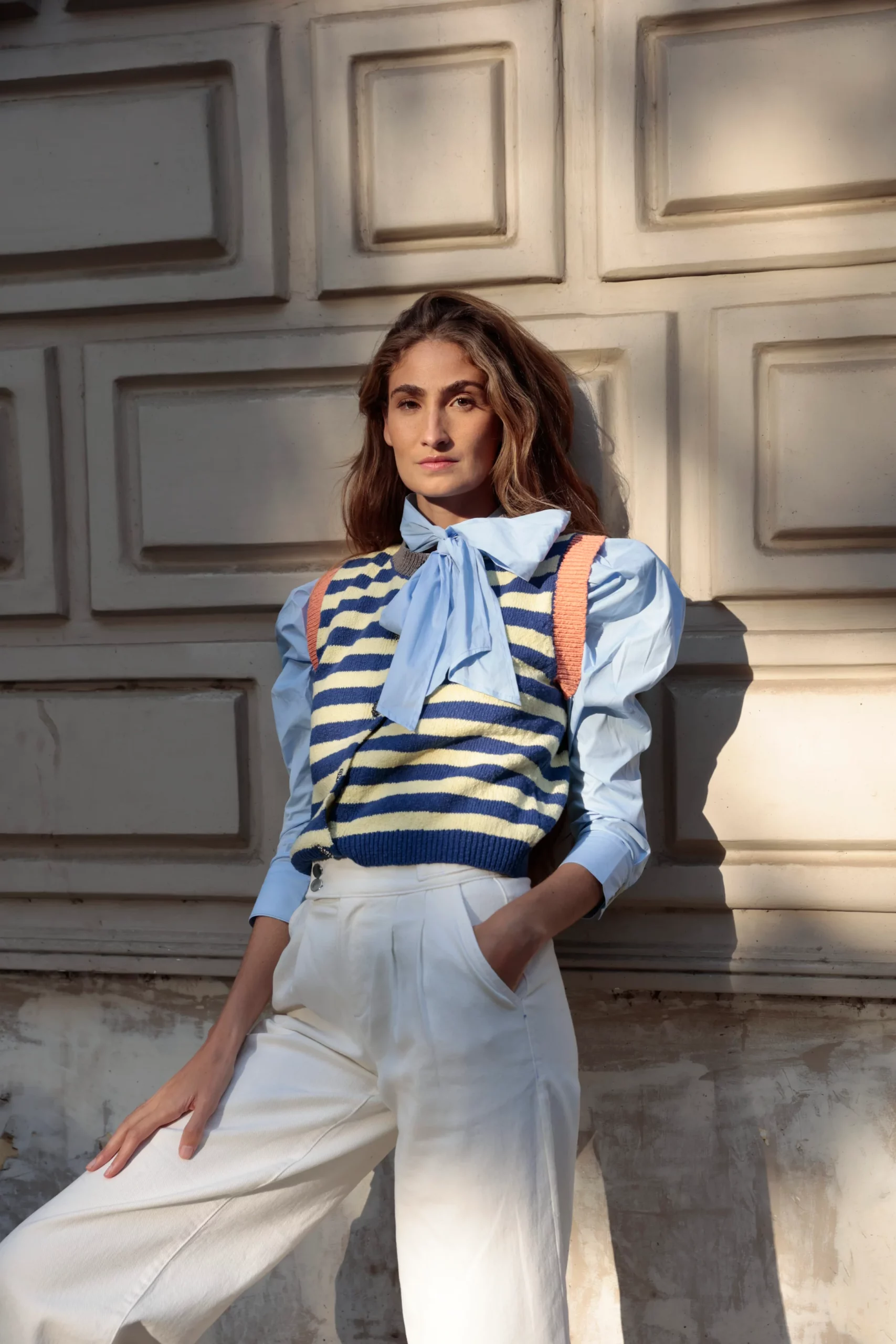 Chaleco MARINERO punto azul Sophie & Lucie.