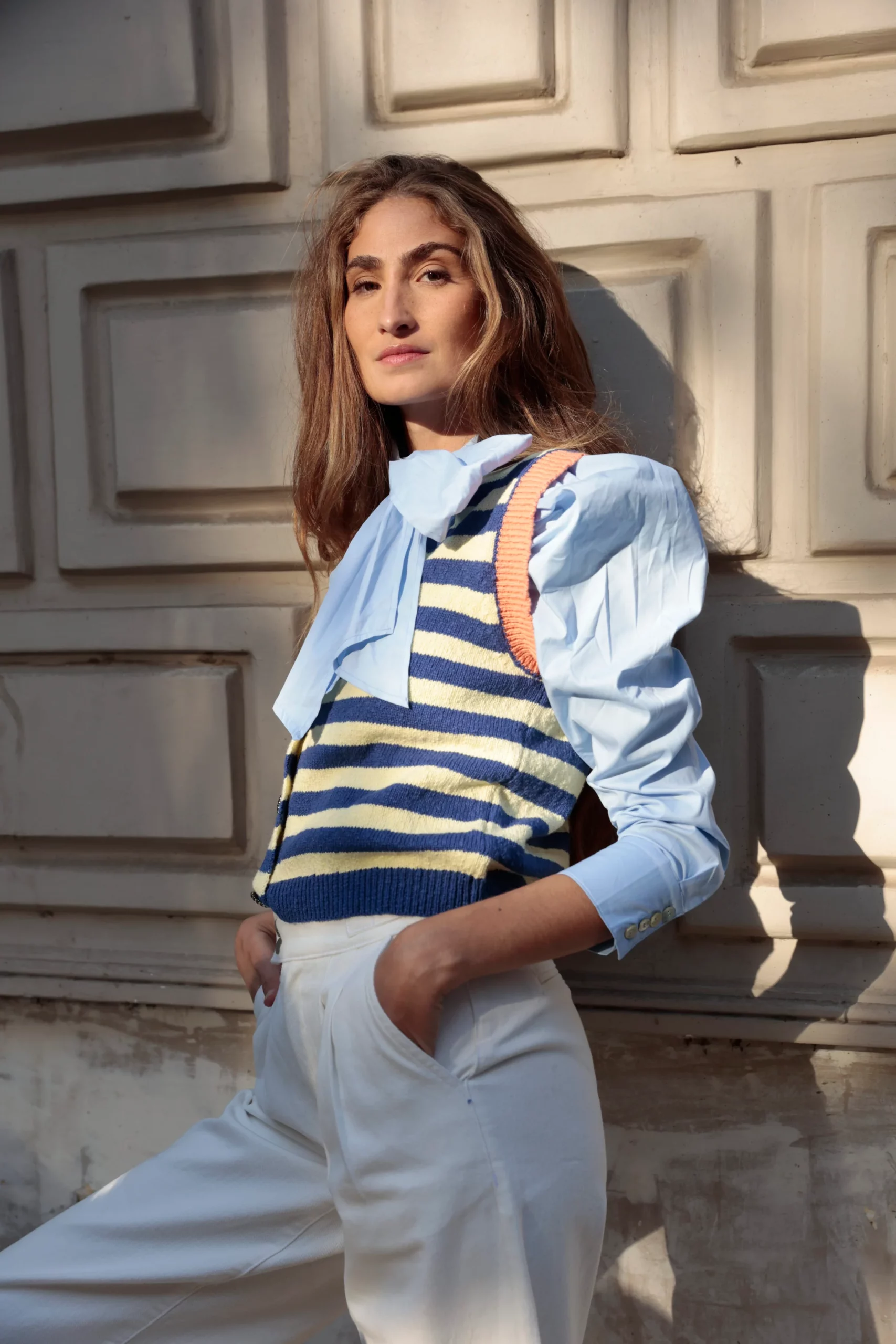 Chaleco MARINERO punto azul Sophie & Lucie.