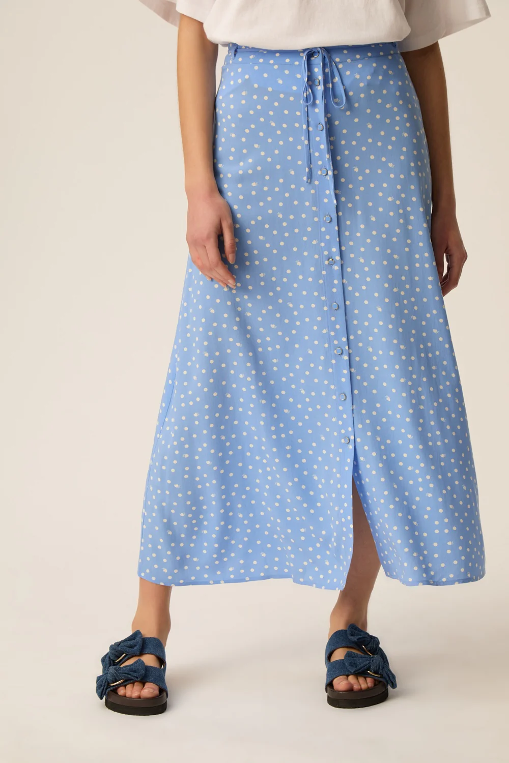 Falda ELIZETTA azul lunares Des Petits Hauts.