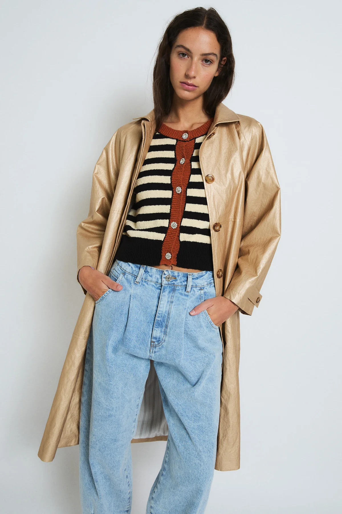 Gabardina ORO METAL dorado Sophie & Lucie.