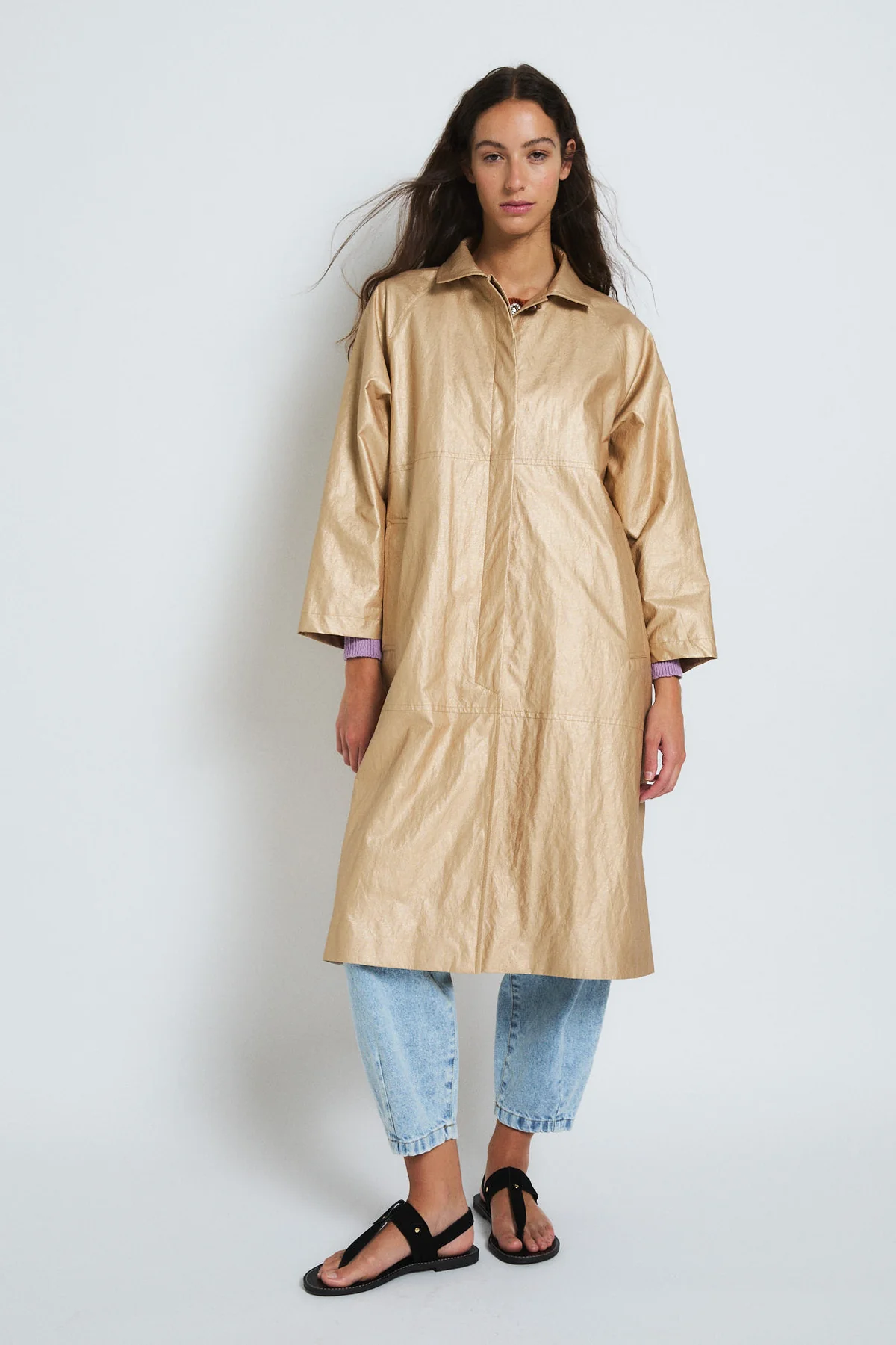 Gabardina ORO METAL dorado Sophie & Lucie.