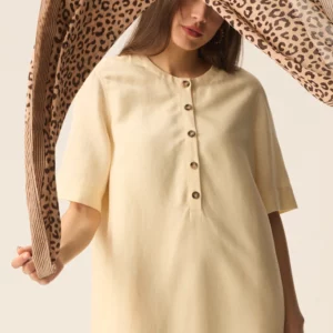 Fular NYMINE print marrón Des Petits Hauts.