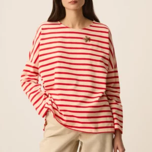 Camiseta FILLY rayas rojas Des Petits Hauts.