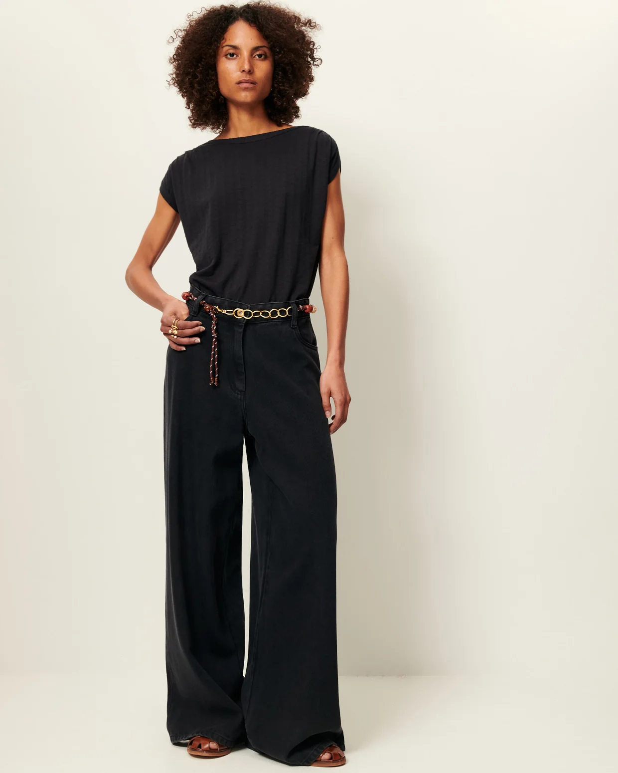 Camiseta SIXTOJACQUARD negro Sessùn.