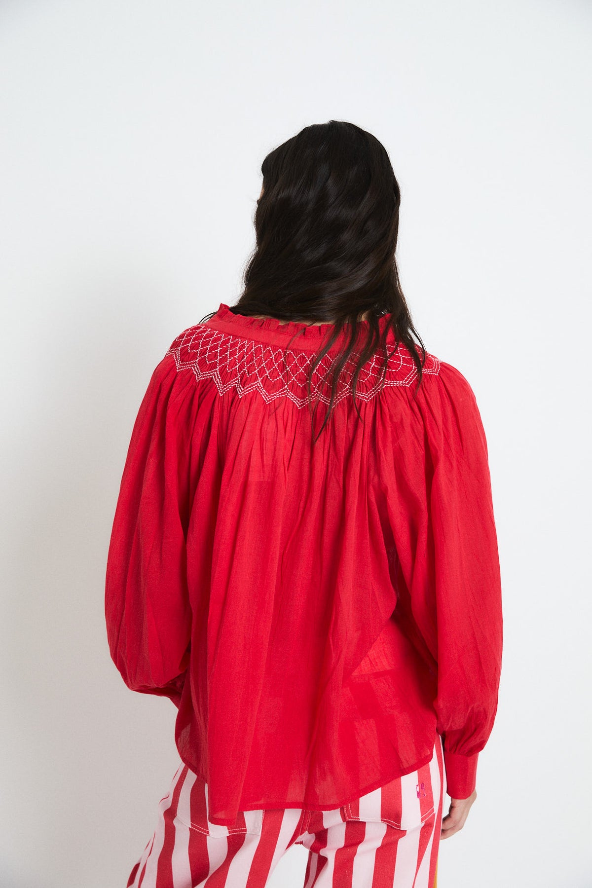 Blusa TULIPAN VOILE roja Sophie & Lucie.