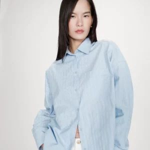 Camisa VALERIE azul rayas Grace & Mila.