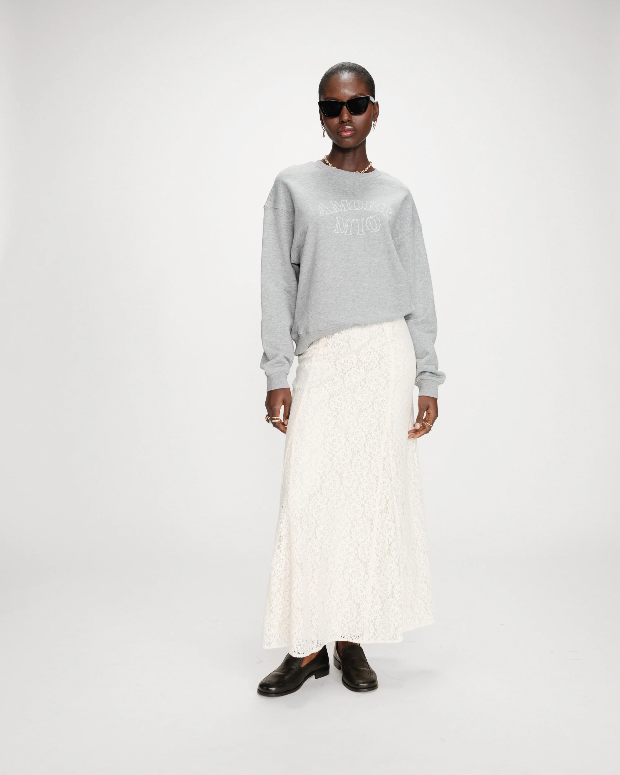 Sudadera oversize VALINO gris Grace & Mila .