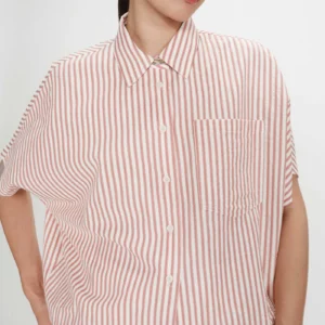 Camisa VERCIA rayas coral Grace & Mila.