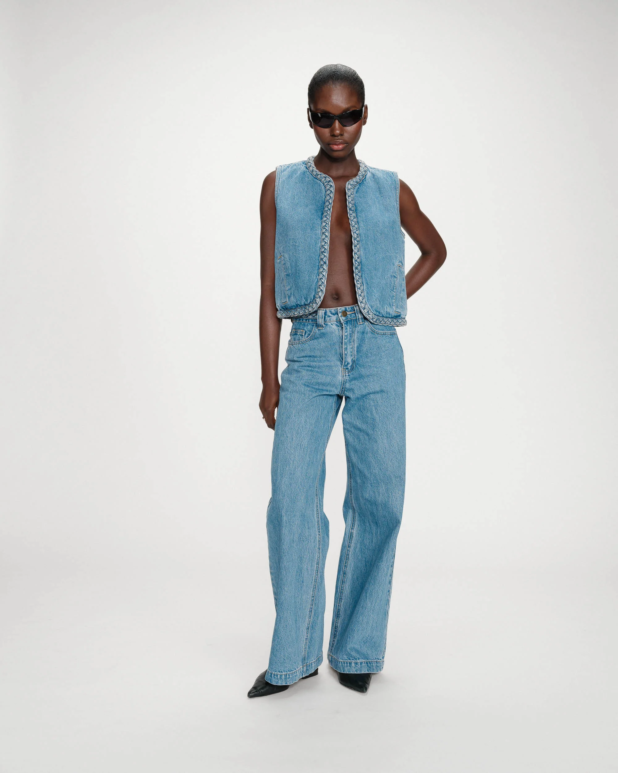 Chaleco VERONA azul Grace & Mila.