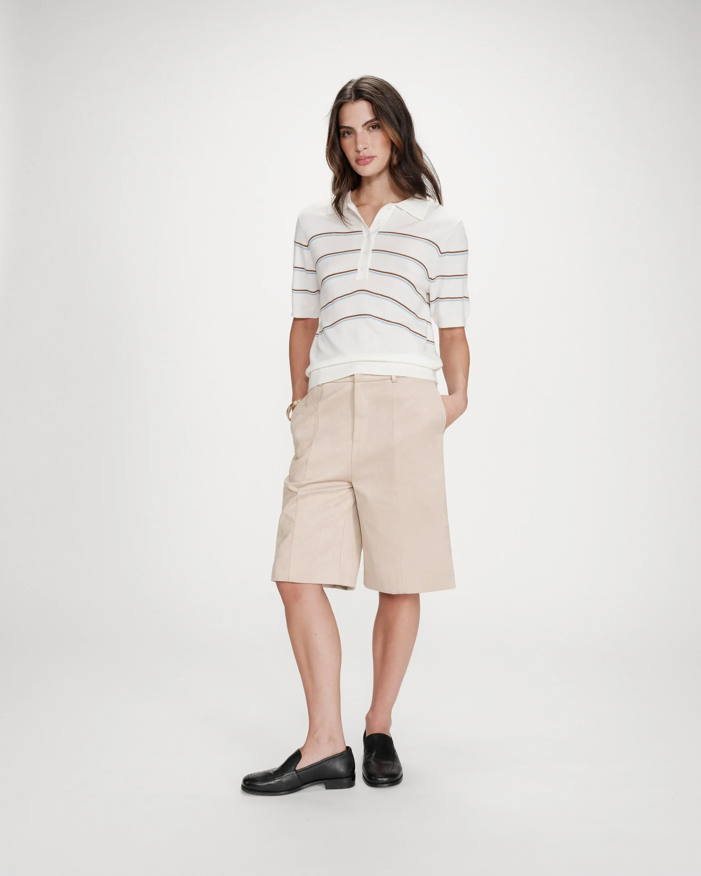 Polo VERACRUZ crudo rayas Grace & Mila.